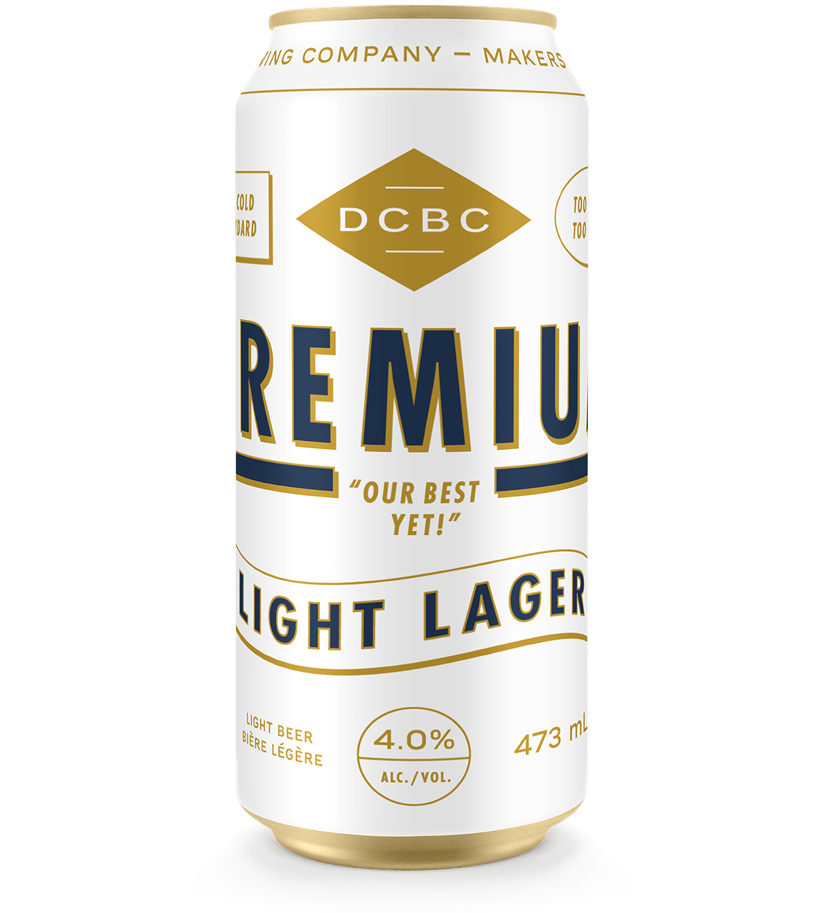 Dominion City Premium lite lager 473 mL can