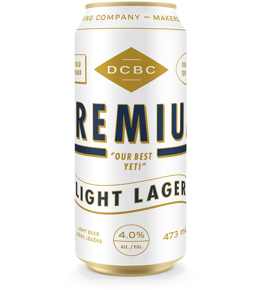 Dominion City Premium lite lager 473 mL can