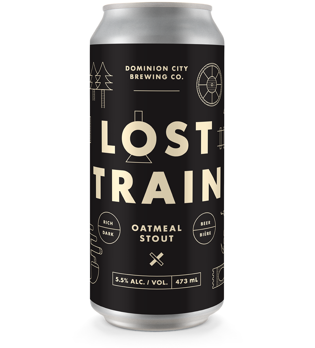 Dominion City Lost Train oatmeal stout 473 mL can