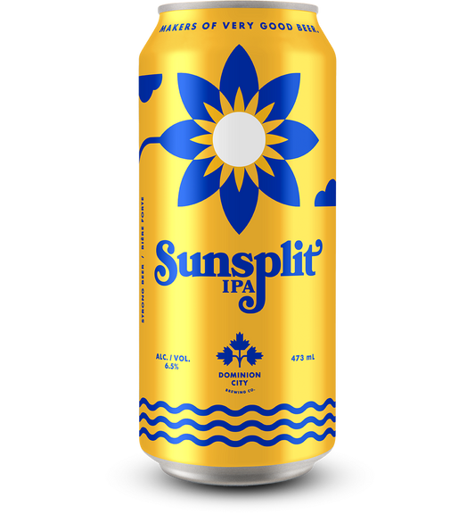 Dominion City Sunsplit IPA hazy IPA 473 mL can